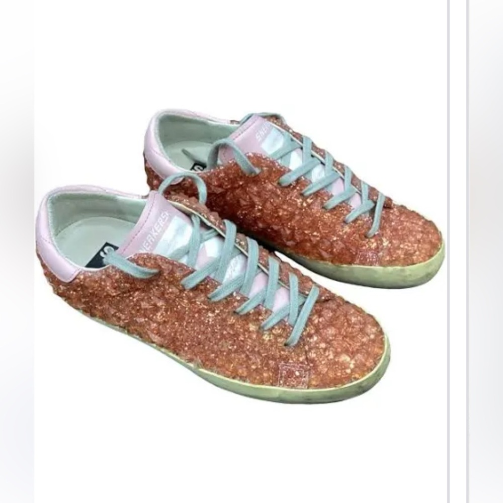 Golden Goose Pink glitter SUPERSTAR sneakers size EU 36. Women’s 6